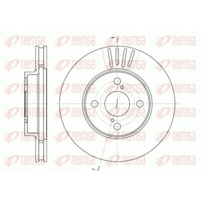 Bilde av REMSA 6742.10 Bremseskiver framaksel 255, 255 25 4 ventilert TOYOTA: Corolla IX Hatchback, Prius II Liftback, Station Wagon
