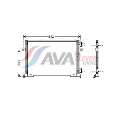 Bilde av PRASCO RTA5400 Kondensator 15,5 Aluminium 545 R 134a OPEL: Vivaro A Combi