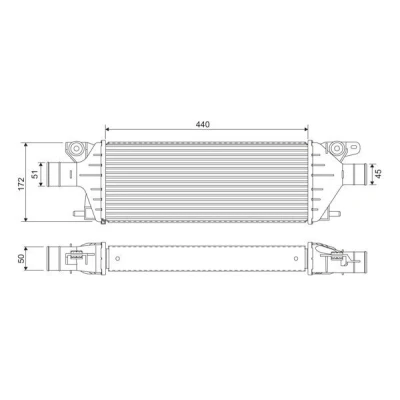 Bilde av VALEO 818379 Ladeluftkjøler Aluminium uten sensor
