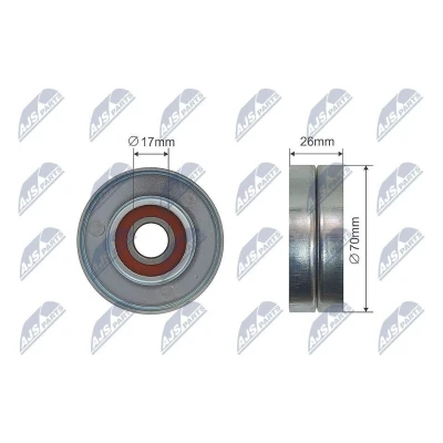 Bilde av Strammerull, kilerem med ribber, chevrolet,opel, 13 40 085, 267, 550, 551, 1340085, 1340267, 1340550, 1340551, 1340556