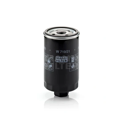 Bilde av MANN FILTER W 719/21 Oljefilter 3/4 16 UNF med en retursperreventil Påskruingsfilter VOLKSWAGEN: GOLF 2, Corrado, Passat B3/B4 Sedan