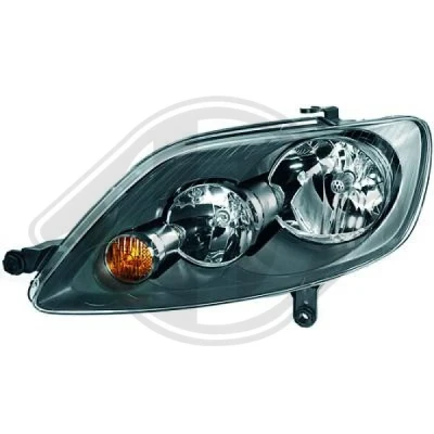 Bilde av DIEDERICHS 2214686 Frontlykter høyre H7/H7 Halogen med motor for høydejustering hovedlys VOLKSWAGEN: Golf Plus / Crossgolf