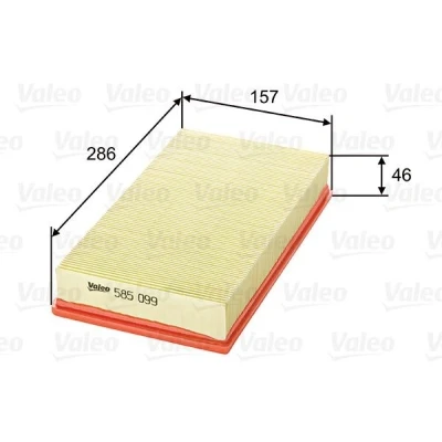 Bilde av VALEO 585099 Luftfilter 46 157 286 Filterinnsats FORD: KA Hatchback