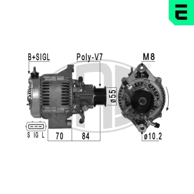 Bilde av ERA 210961A Dynamo 14V 120A LAND ROVER: Defender SUV, Discovery 2