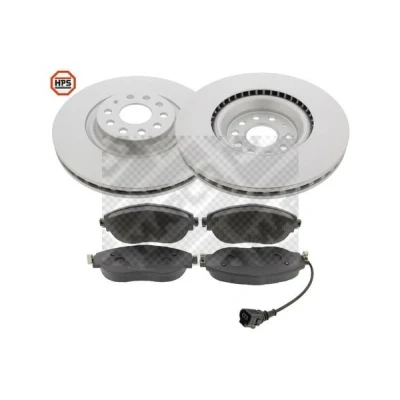 Bilde av MAPCO 47633HPS bremsesett, skivebremse framaksel ventilert inkl. slitasjevarselkontakt VOLKSWAGEN: Golf 7, Passat B7 Variant, Tiguan II