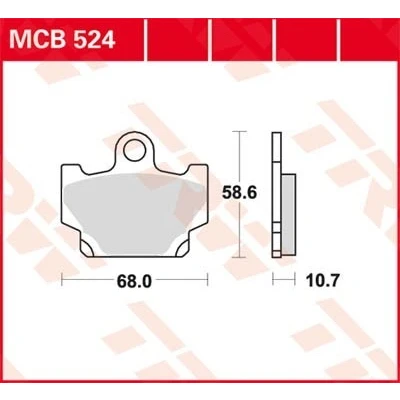 Bilde av TRW Organic Allround MCB524 Bremseklosser