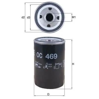 Bilde av Oljefilter MAHLE ORIGINAL OC 469