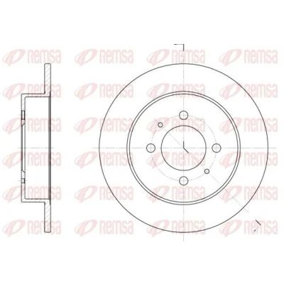 Bilde av REMSA 6531.00 Bremseskiver bakaksel 258, 258 9 4 fullt ut NISSAN: Sunny 3