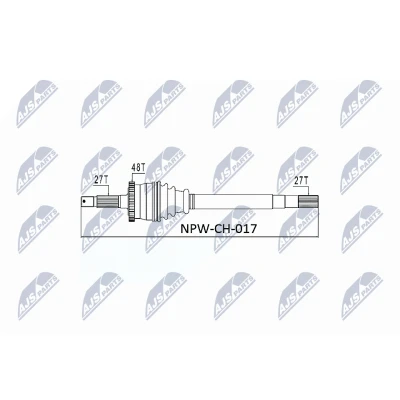 Bilde av NTY NPW CH 017 Drivaksel framaksel venstre 618 JEEP: GRAND CHEROKEE 2