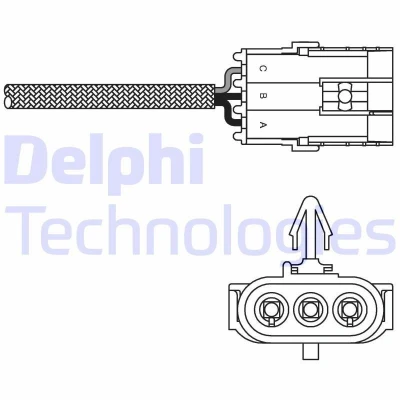Bilde av DELPHI ES10995 12B1 Lambdasonde Fingersonde, oppvarmet RENAULT: CLIO 2