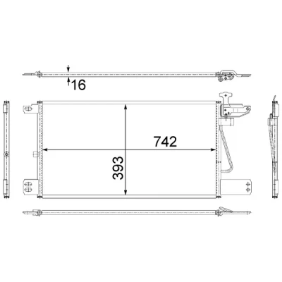 Bilde av Kondensator MAHLE ORIGINAL AC 555 000S