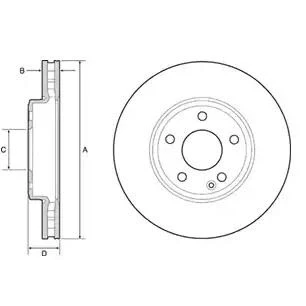 Bilde av DELPHI BG4646C Bremseskiver 295 28 5 ventilert belagt ubehandlet uten hjullager, ABS sensorring MERCEDES BENZ: C Klasse T modell, A
