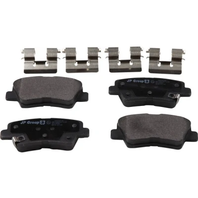 Bilde av JP GROUP 3563701110 Bremseklosser bakaksel med akustisk slitasjevarsel KIA: SOUL 2, RIO 3, Niro, HYUNDAI: i40 Stasjonsvogn, Tucson, i10 II Hatchback
