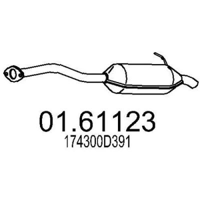 Bilde av MTS 01.61123 Sluttlyddemper 1100 TOYOTA: Auris Hatchback