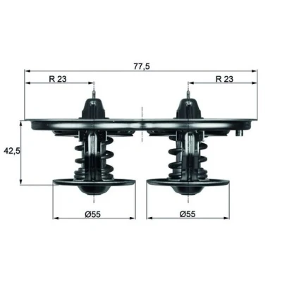 Bilde av MAHLE ORIGINAL TX 32 75D Termostat 75,75 med tetning