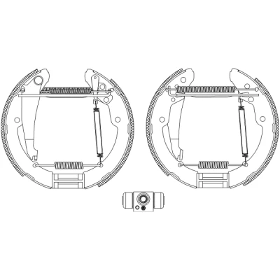 Bilde av TEXTAR Shoe Kit Pro 84052400 bremsesett, trommebremse med hjulsylinder brems, justering VOLKSWAGEN: Polo V Hatchback, SKODA: Octavia I Hatchback