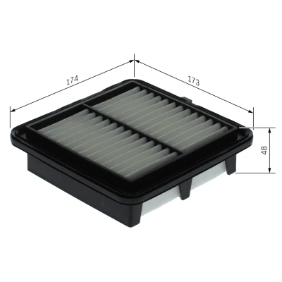 Bilde av BOSCH F 026 400 729 Luftfilter 48mm 173mm 182mm Filterinnsats