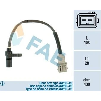 Bilde av FAE 79125 Impulsgiver 2 VOLVO: 850 Stasjonsvogn, S70, V70 I