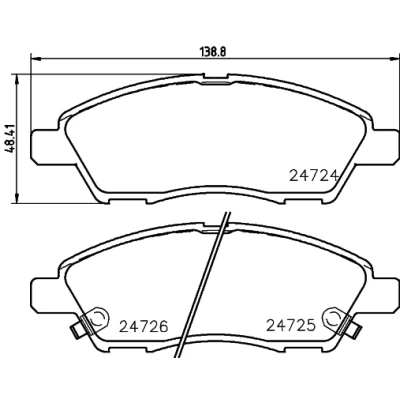 Bilde av HELLA 8DB 355 014 071 Bremseklosser med akustisk slitasjevarsel NISSAN: MICRA 4, Note II Hatchback