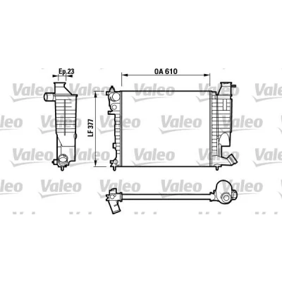 Bilde av VALEO 732535 Radiator Aluminium 610 378 23 med kjølemiddelregulator Kjøleribber satt sammen mekanisk CITROËN: Xsara Hatchback