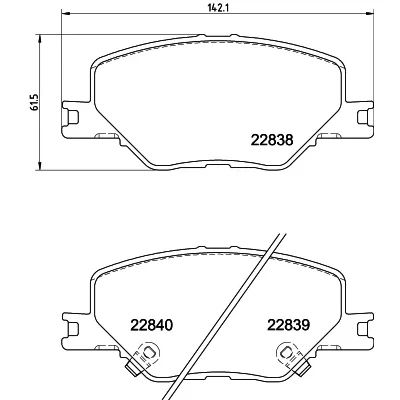 Bilde av HELLA 8DB 355 039 061 Bremseklosser med akustisk slitasjevarsel tilbehør OPEL: Insignia B Sports Tourer, Grand Sport