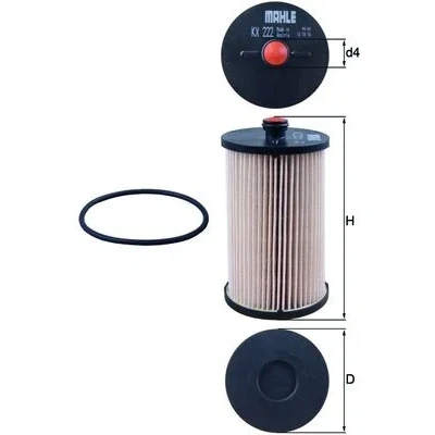 Bilde av Drivstoffilter MAHLE ORIGINAL KX 222D