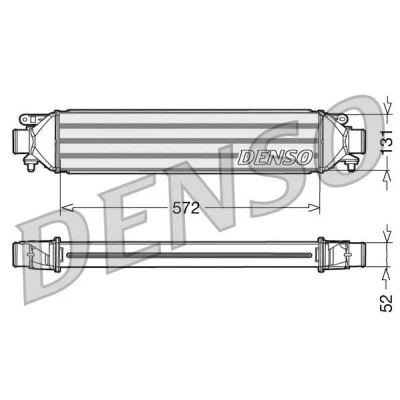 Bilde av DENSO DIT09107 Ladeluftkjøler Aluminium 572x130x52