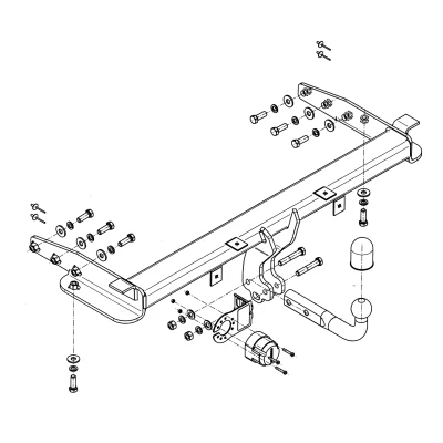 Bilde av Tilhengerfeste, standard jeep grand cherokee iv (wk, Wk2),