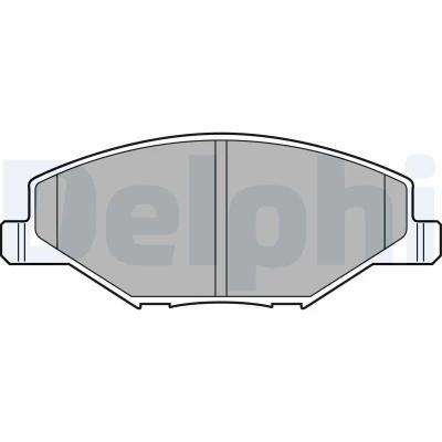 Bilde av DELPHI LP2444 Bremseklosser klargjort for slitasjeindikator med antihyle blikk uten tilbehør SKODA: Fabia 2, VOLKSWAGEN: Polo V Hatchback