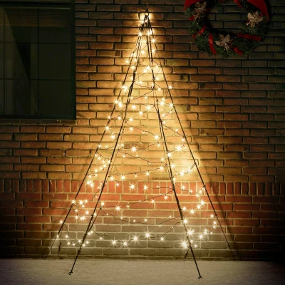 Bilde av Fairybell Vegg juletre 2 meter 180 LED lys Varm hvit