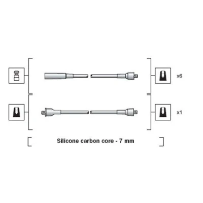 Bilde av MAGNETI MARELLI 941318111031 Pluggledninger OPEL: Commodore B Sedan, Omega A Senator B, FORD: Granada Stasjonsvogn,