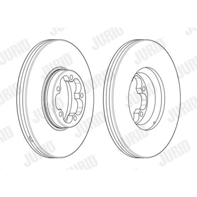 Bilde av JURID 563122J 1 Bremseskiver 308 31 5 113,5 ventilert oljet uten tilbehør FORD: Transit Mk6 Van, V363 Van