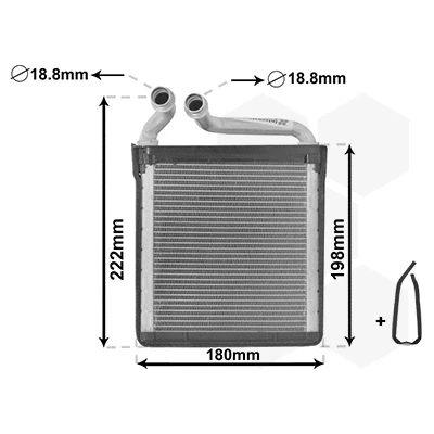 Bilde av VAN WEZEL 58006256 Varmeveksler med tilbehør VOLKSWAGEN: GOLF 6, Passat B6 Variant, B7 Variant