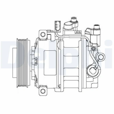 Bilde av DELPHI CS20475 Kompressor 7SEU17 PAG 46 med kompressorlje AUDI: Q7, VOLKSWAGEN: Touareg I