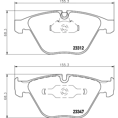 Bilde av HELLA 8DB 355 009 271 Bremseklosser klargjort for slitasjeindikator BMW: 3 Sedan, Coupé, 1 Coupé