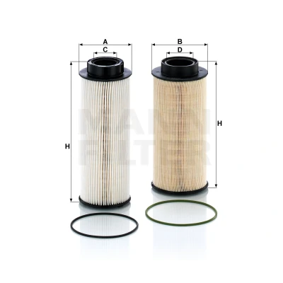 Bilde av MANN FILTER PU 10 016 2 z Drivstoffilter Filterinnsats med tetning