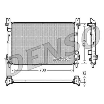 Bilde av DENSO DRM06001 Radiator Aluminium 700 448 25