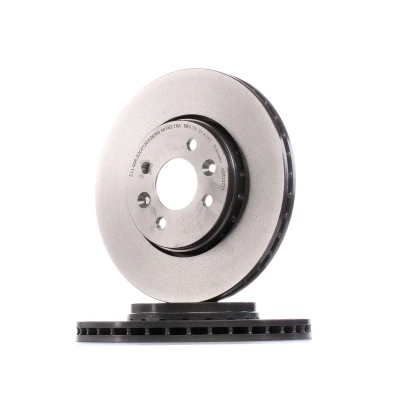 Bilde av BREMBO COATED DISC LINE 09.A727.31 Bremseskiver 280 24 4 innvendig ventilert belagt høy karbon med skruer RENAULT: Zoe, CLIO 3, Kangoo I Express