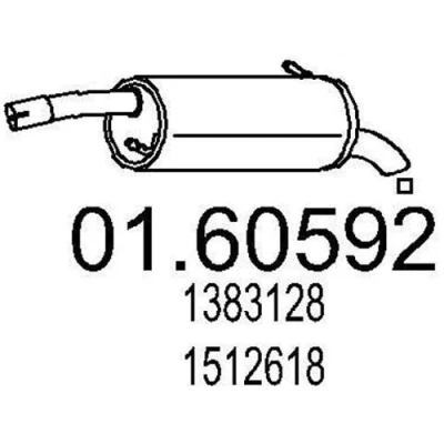 Bilde av MTS 01.60592 Sluttlyddemper 880 FORD: FIESTA 5