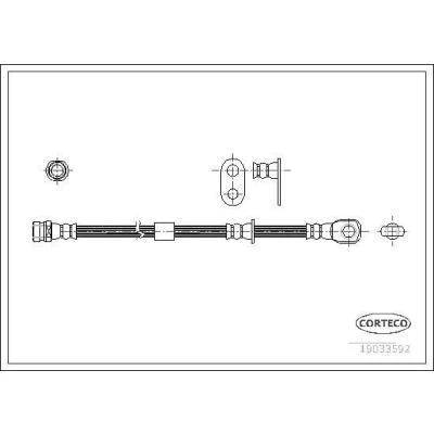 Bilde av CORTECO 19033592 Bremseslange framaksel 517 M10X1 MITSUBISHI: Grandis