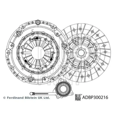 Bilde av BLUE PRINT ADBP300216 Clutch tre deler med sentral utkobling, syntetisk fett 241mm VOLKSWAGEN: Sharan II, SKODA: Yeti