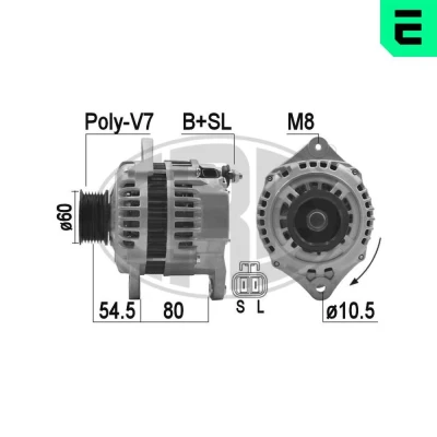 Bilde av ERA 209473A Dynamo 14V 90A ISUZU: D Max 1 Pickup