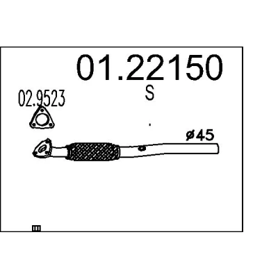 Bilde av Eksosrør MTS 01.22150