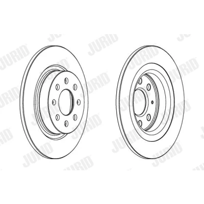 Bilde av JURID 562305JC Bremseskiver 264 10 4 100 fullt ut belagt med skruer OPEL: Corsa E Hatchback, Adam, FIAT: Punto Evo Grande Hatchback