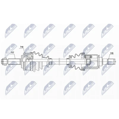Bilde av Drivaksel, Framaksel venstre, kia cee&#039;d halvkombi, sw, pro cee&#039;d, 495011H010