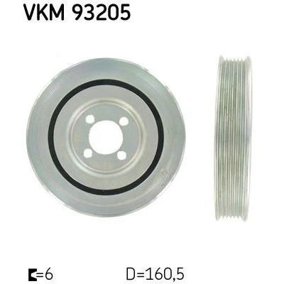 Bilde av SKF VKM 93205 Remskive Veivaksel 160 6 OPEL: Astra J Hatchback, Sports Tourer