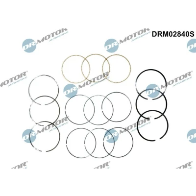 Bilde av DR.MOTOR AUTOMOTIVE DRM02840S Stempelringsett 76,51mm VOLKSWAGEN: Golf 4, 5, Plus / Crossgolf
