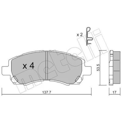 Bilde av Bremseklosser sett METELLI 22 0295 0