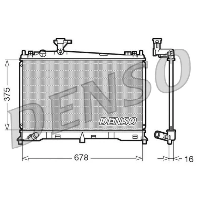 Bilde av DENSO DRM44010 Radiator Aluminium 678 375 16