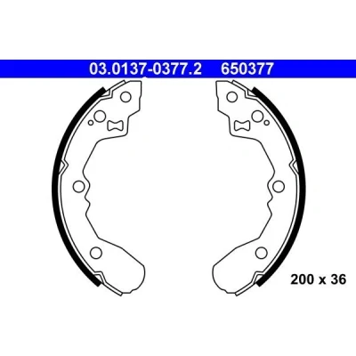 Bilde av ATE 03.0137 0377.2 Bremsesko 200mm 36mm